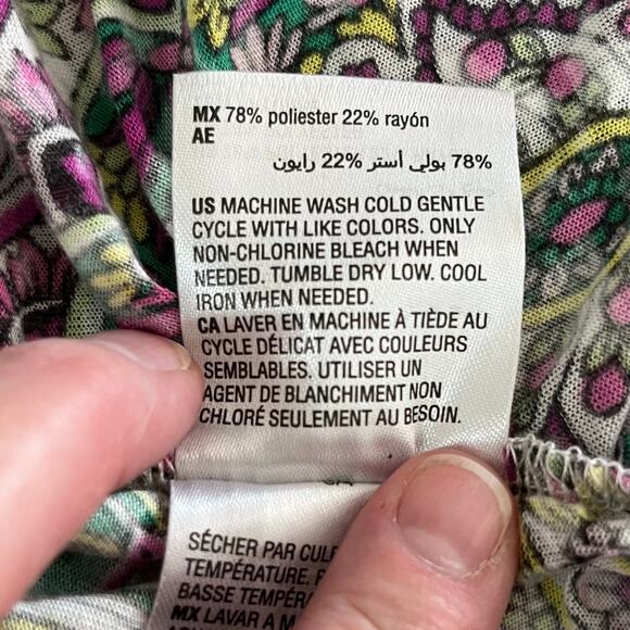 INC International Concepts Multi Opulent Paisley Ruched Tunic Top Plus 0X NWT - Picture 16 of 16